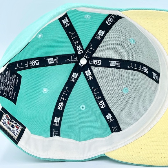 New Era New York Yankees 1977 All Star Patch Mint Green Hat Size 7 5/8 Yellow UV - Picture 13 of 16